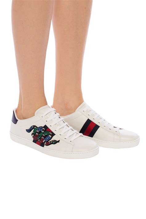 basket ace gucci femme|Gucci snakeskin shoes.